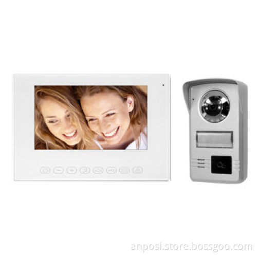 IC card sensor outdoor camera 7-inch video doorphone